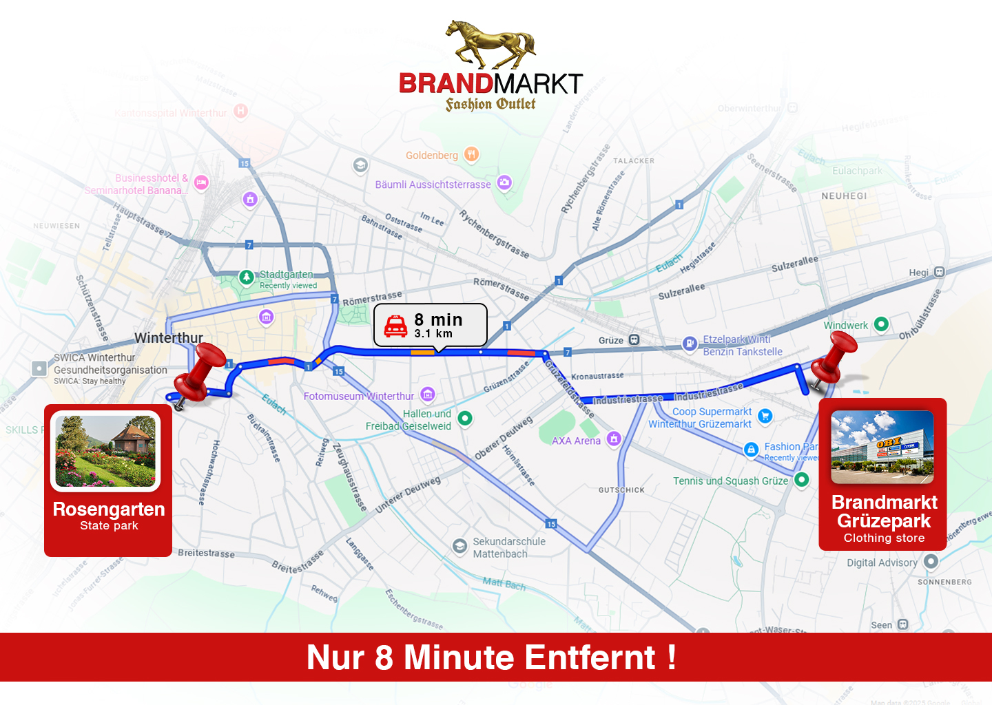 From Rosengartento brandmarkt