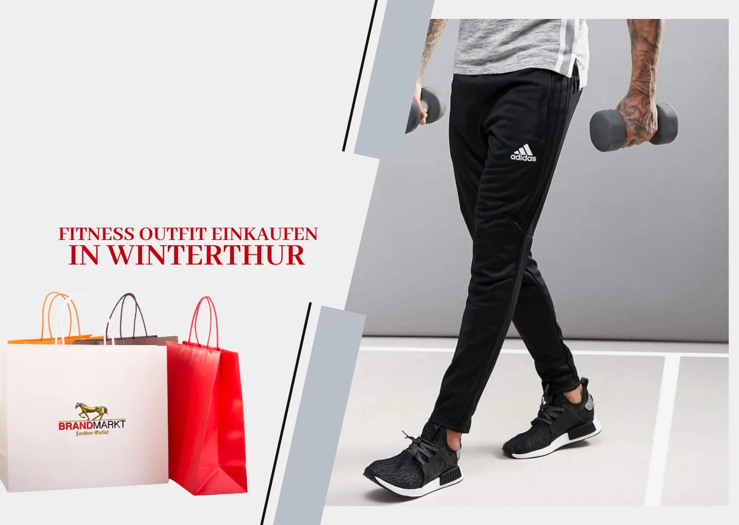 Fitness Outfit Shopping für hochwertige Sportbekleidung und Zubehör bei Brandmarkt Outlet Winterthur.