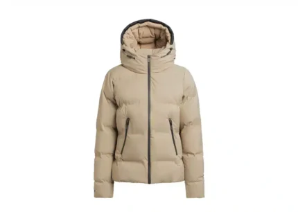 Dunkelbeige Daunenjacke