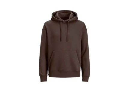Dunkelbrauner Hoodie Damen Full-Zip
