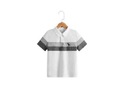 Farblich abgestimmtes Kinder-Poloshirt & mit Dinosaurier-Aufdruck