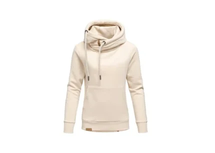 Modischer Kapuzenpulli Beige für Damen